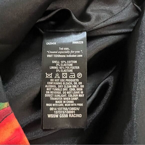 Ted Baker Tropical Toucan Pencil Skirt Size 1 - Picture 10 of 10